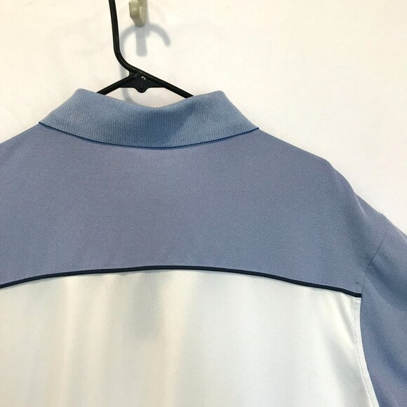 Walter Hagen 11 Majors Men's 3-Button Golf Polo Sz XXL Colorblock Blue and White - Picture 10 of 15